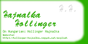 hajnalka hollinger business card